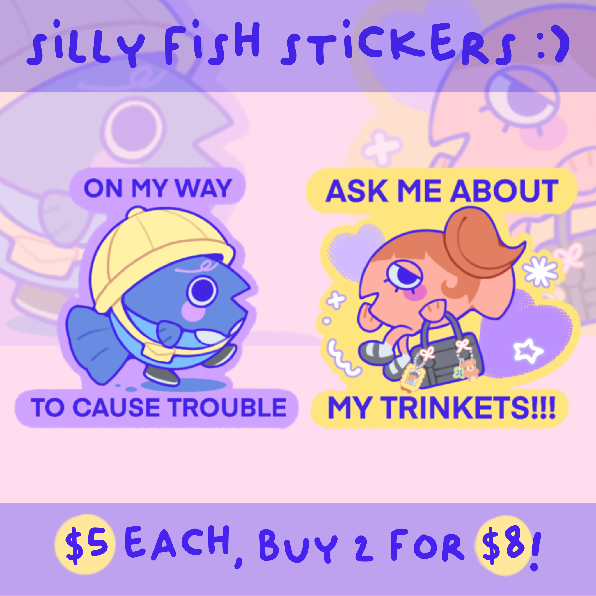 silly fish sticker