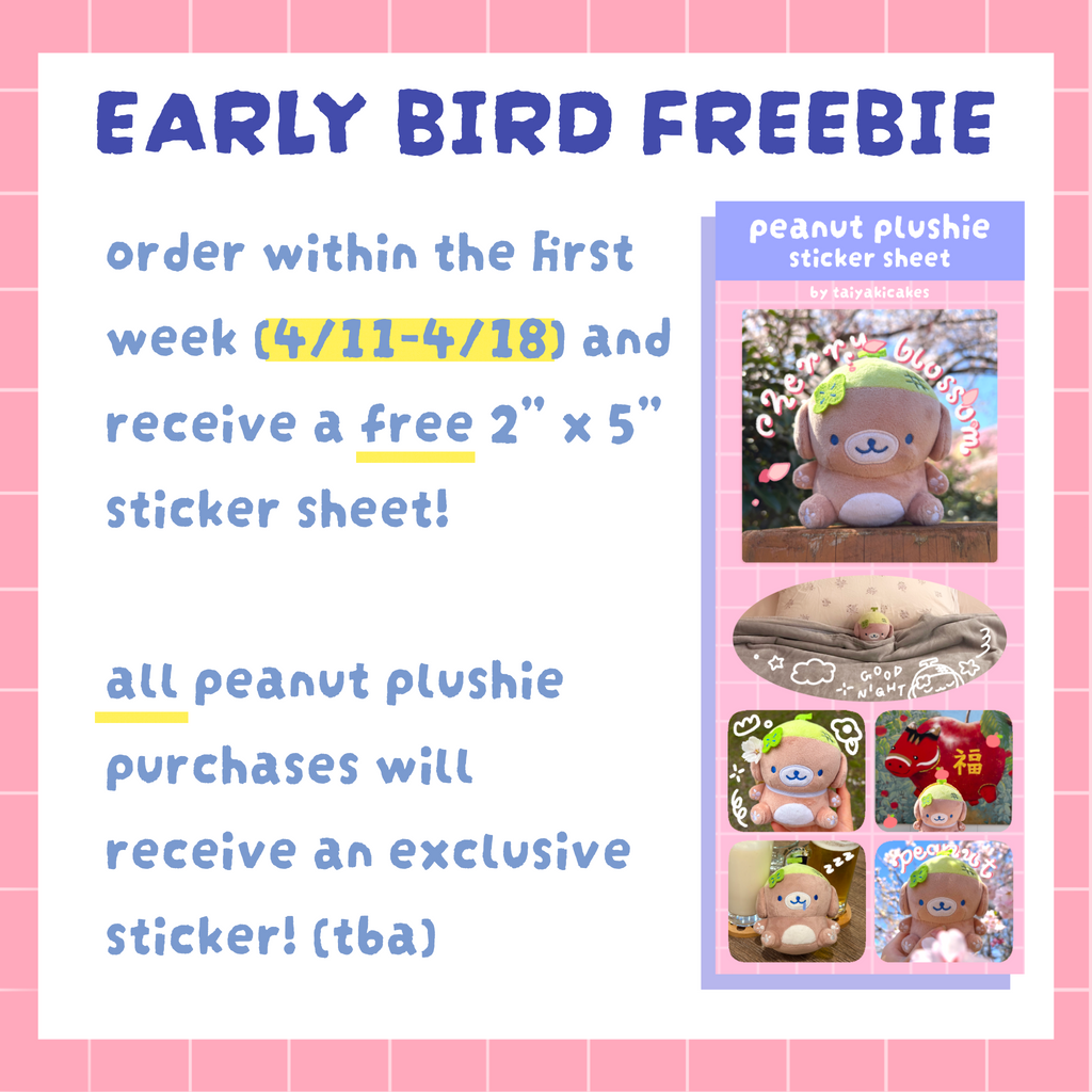 [ preorder ] peanut plushie
