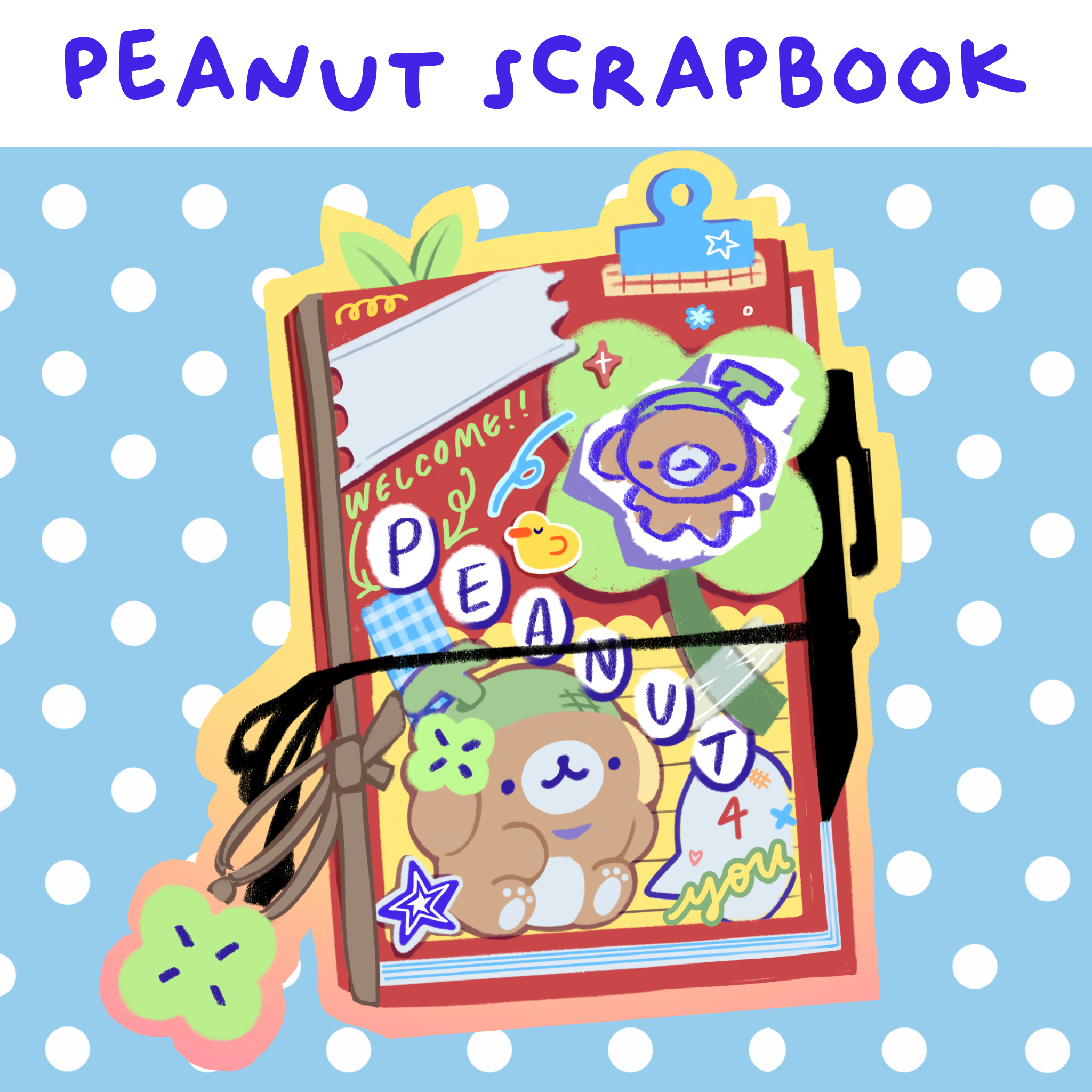 peanut scrapbook sticker