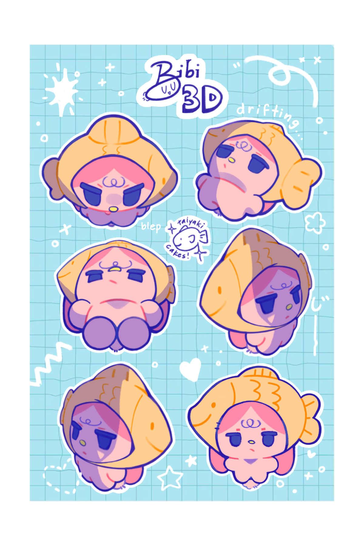 bibi 3d sticker sheet
