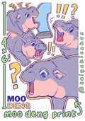 moo deng 4" x 6" print